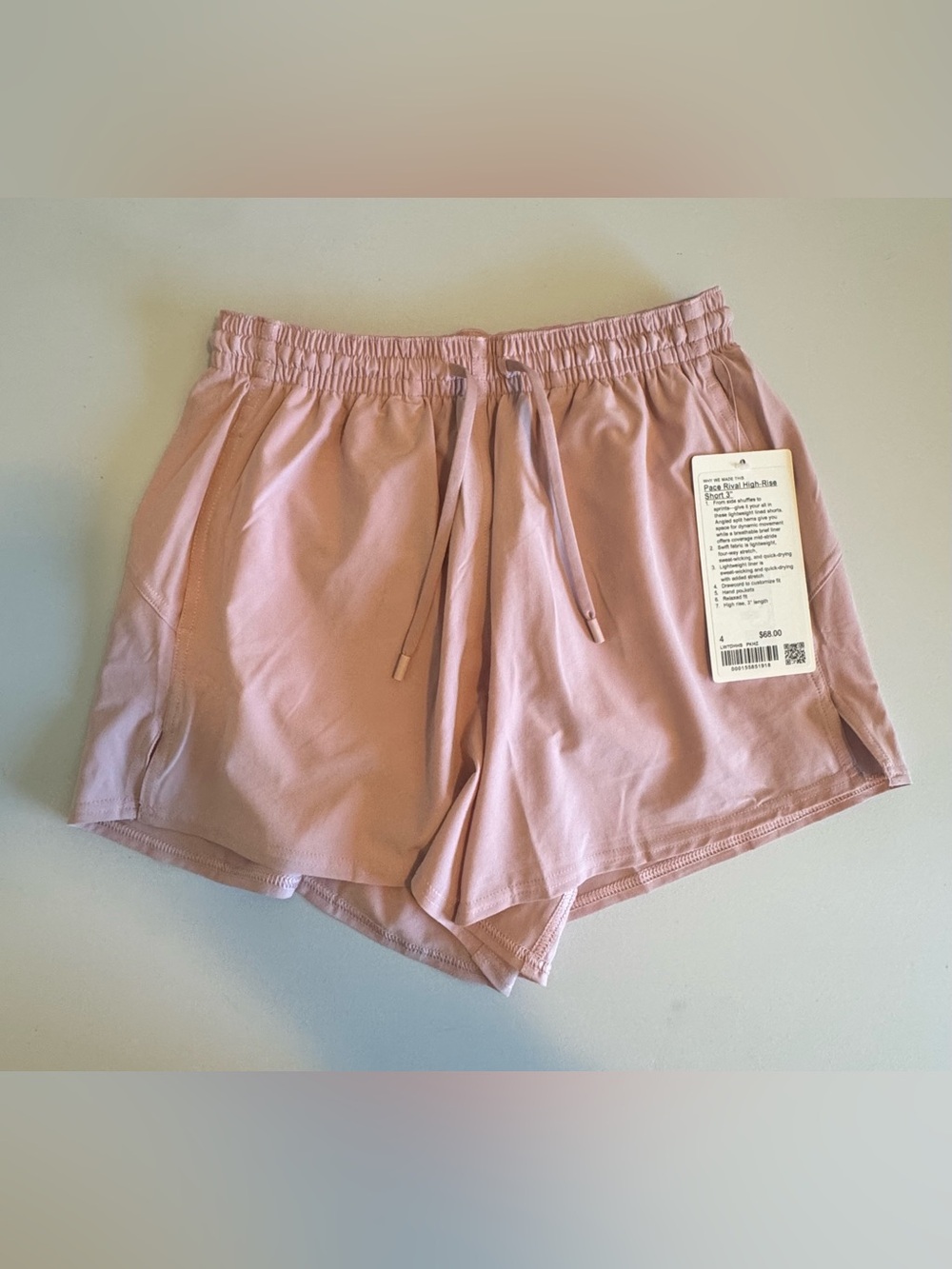 lululemon athletica Pace Revival High Rise Shorts Pink Haze NWT Size 4